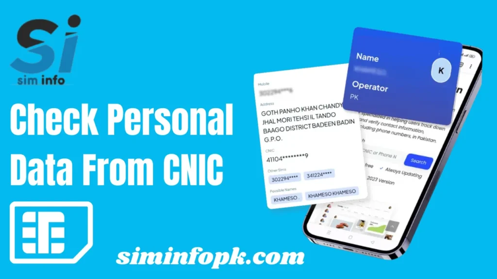 Check Personal Data From CNIC Database Online